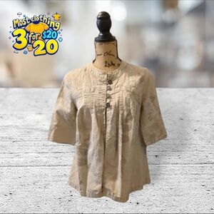 JRT summer cotton linen blend jacket/top/shirt size S
